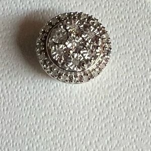 1/10CT Round Diamond Sterling Silver Studs